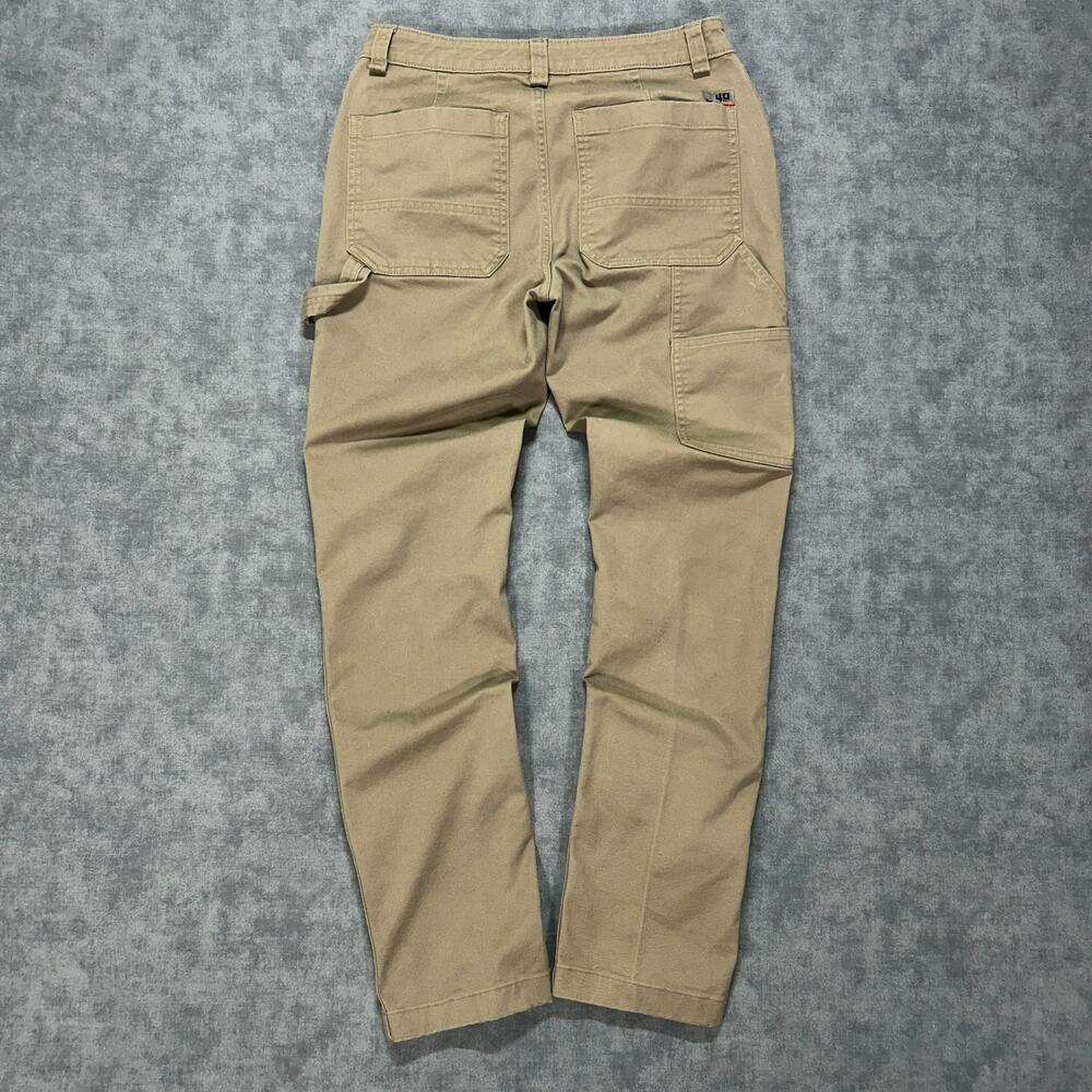 Duluth Trading 40 Grit Flex Canvas tan utility workwear carpenter pants wms 2 - Picture 2 of 8